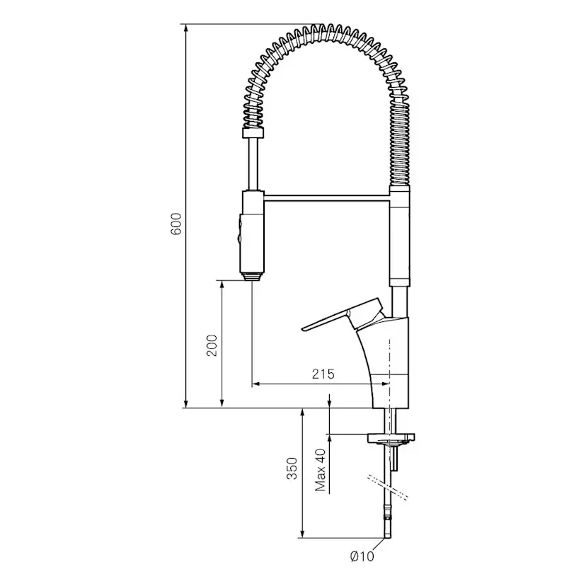 Köksblandare Mora Cera Miniprofi Engreppsblandare Krom med Svängbar Pip & Ecosafe