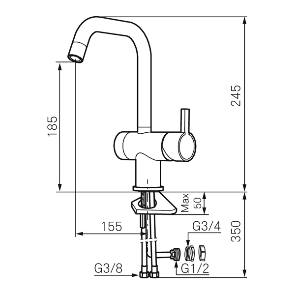 Köksblandare Mora Rexx K7