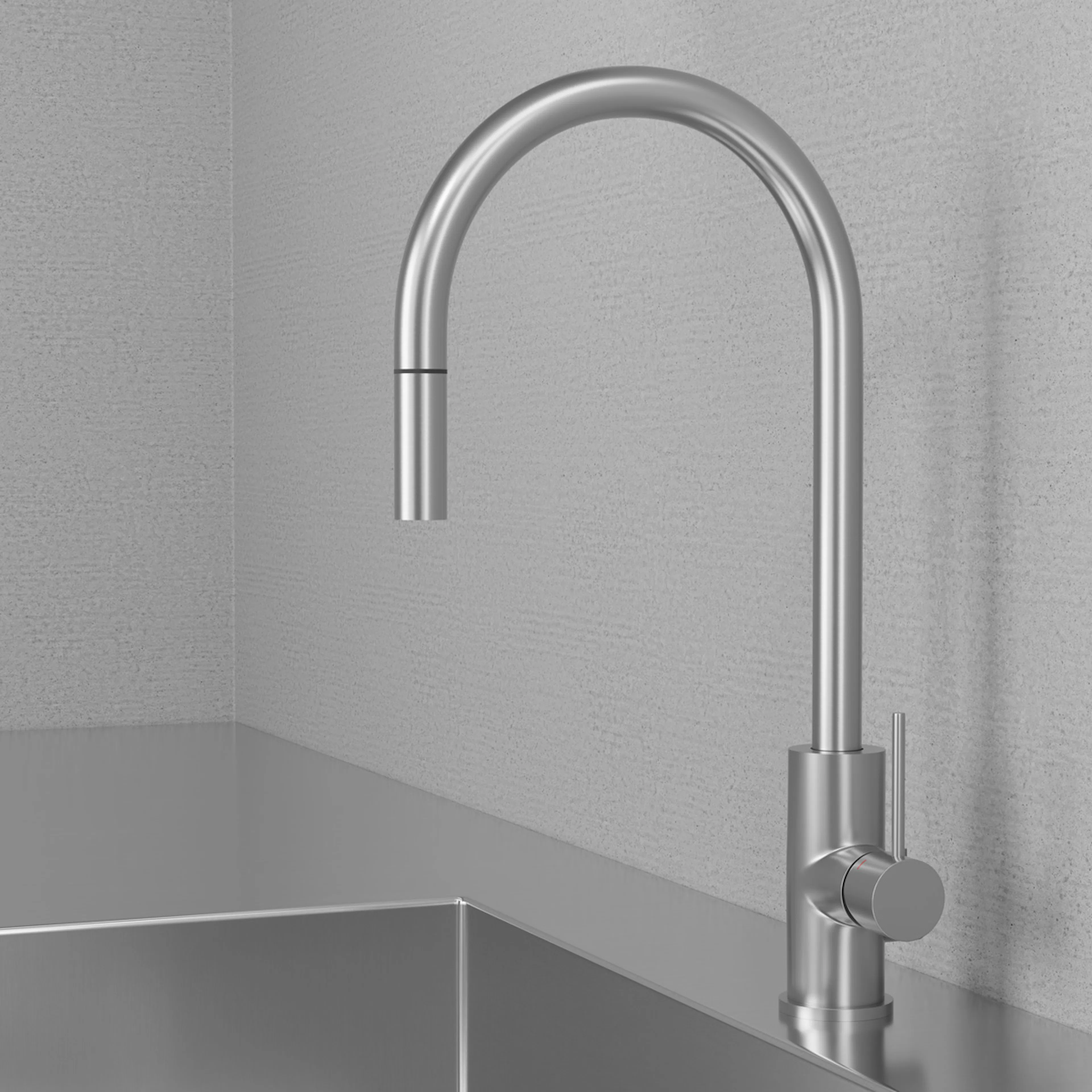 Köksblandare Scandtap Steel Accent med Utdragbar Pip