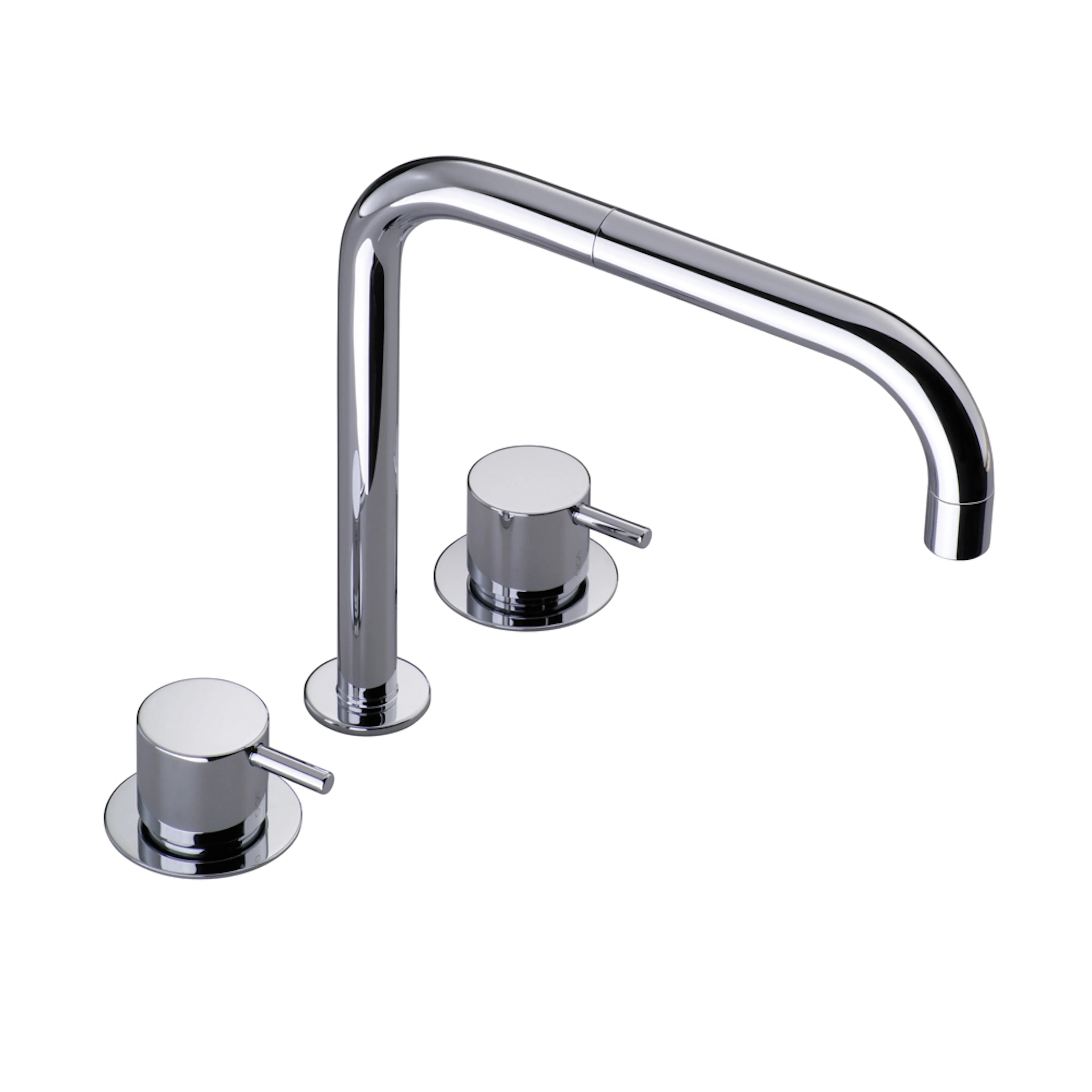 Köksblandare Vola KV4 Tvågreppsblandare Krom med Svängbar Pip