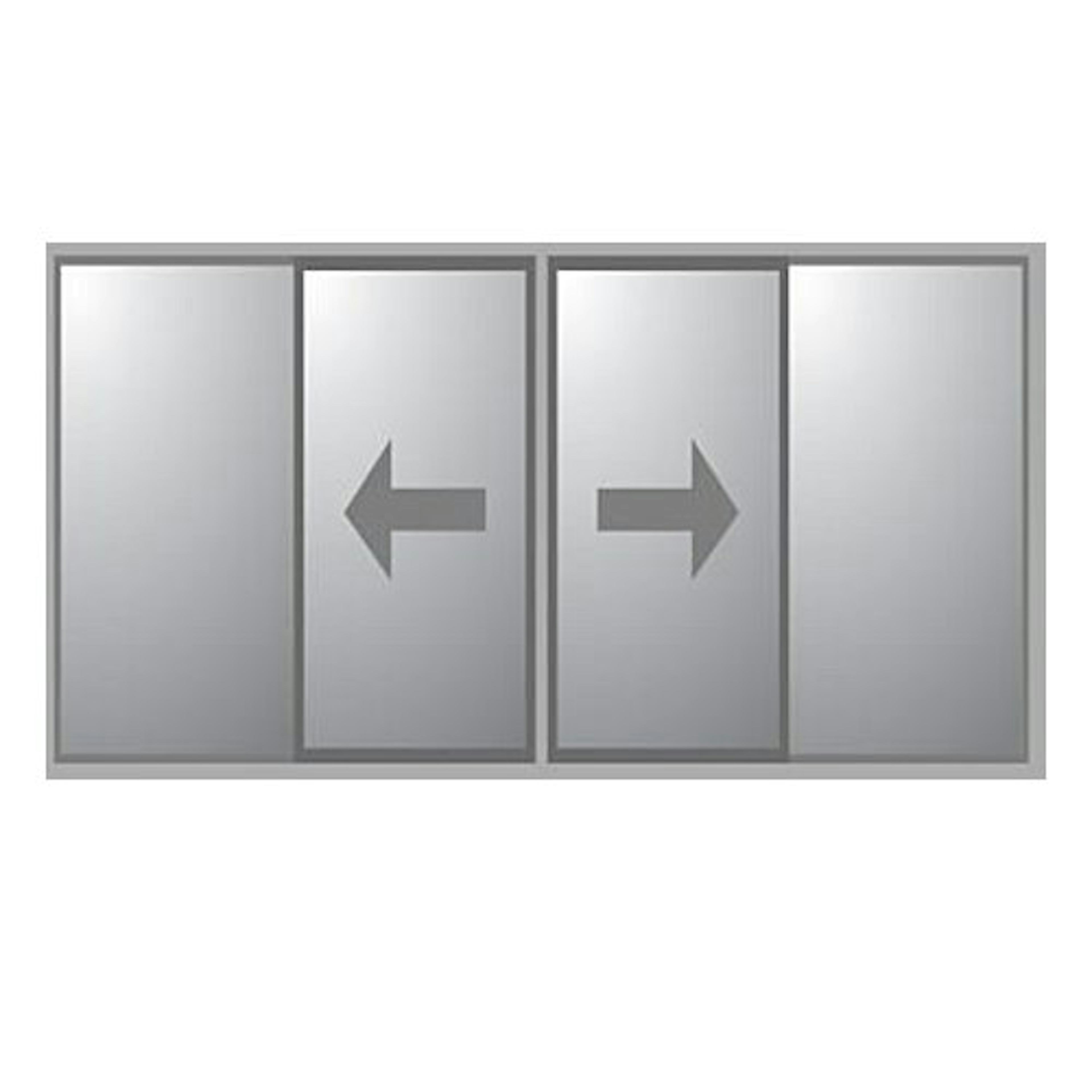 Kombiparti Dörrar Novoroom Extreme 3-glas 2 Skjutbara & 2 Fasta