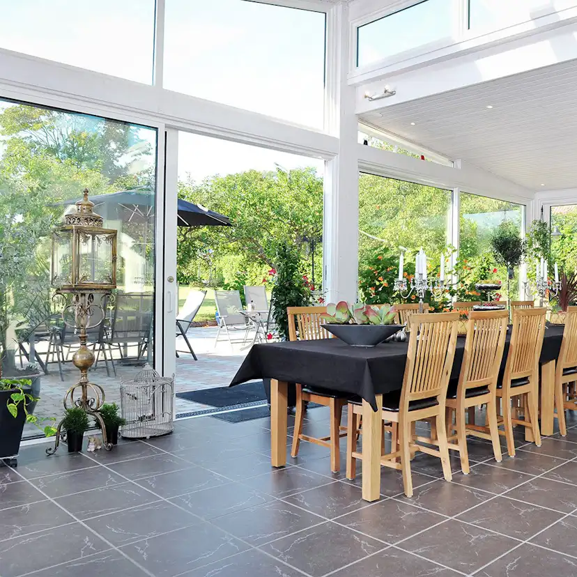 Kombiparti Dörrar Novoroom Extreme 3-glas 2 Skjutbara & 2 Fasta