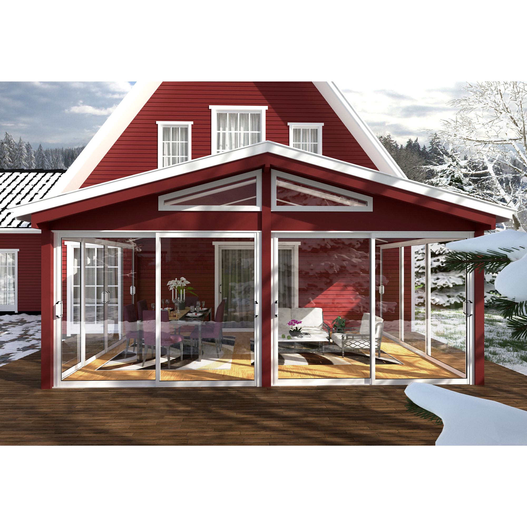 Komplett Uterum Landskap Glimma Året Runt