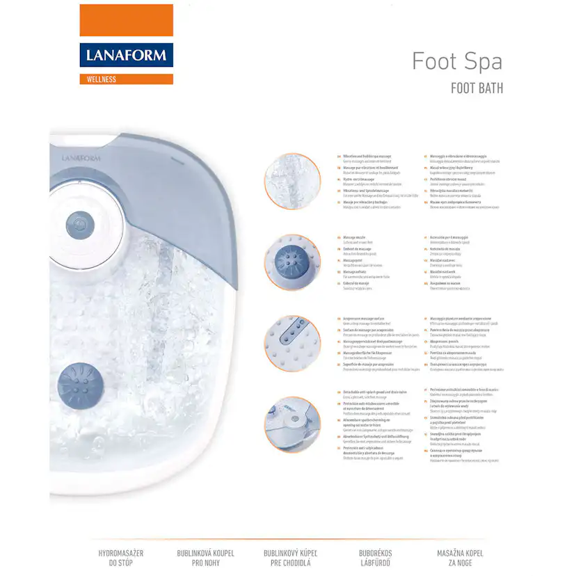 Fotbad Lanaform Med Massage och Akupressur