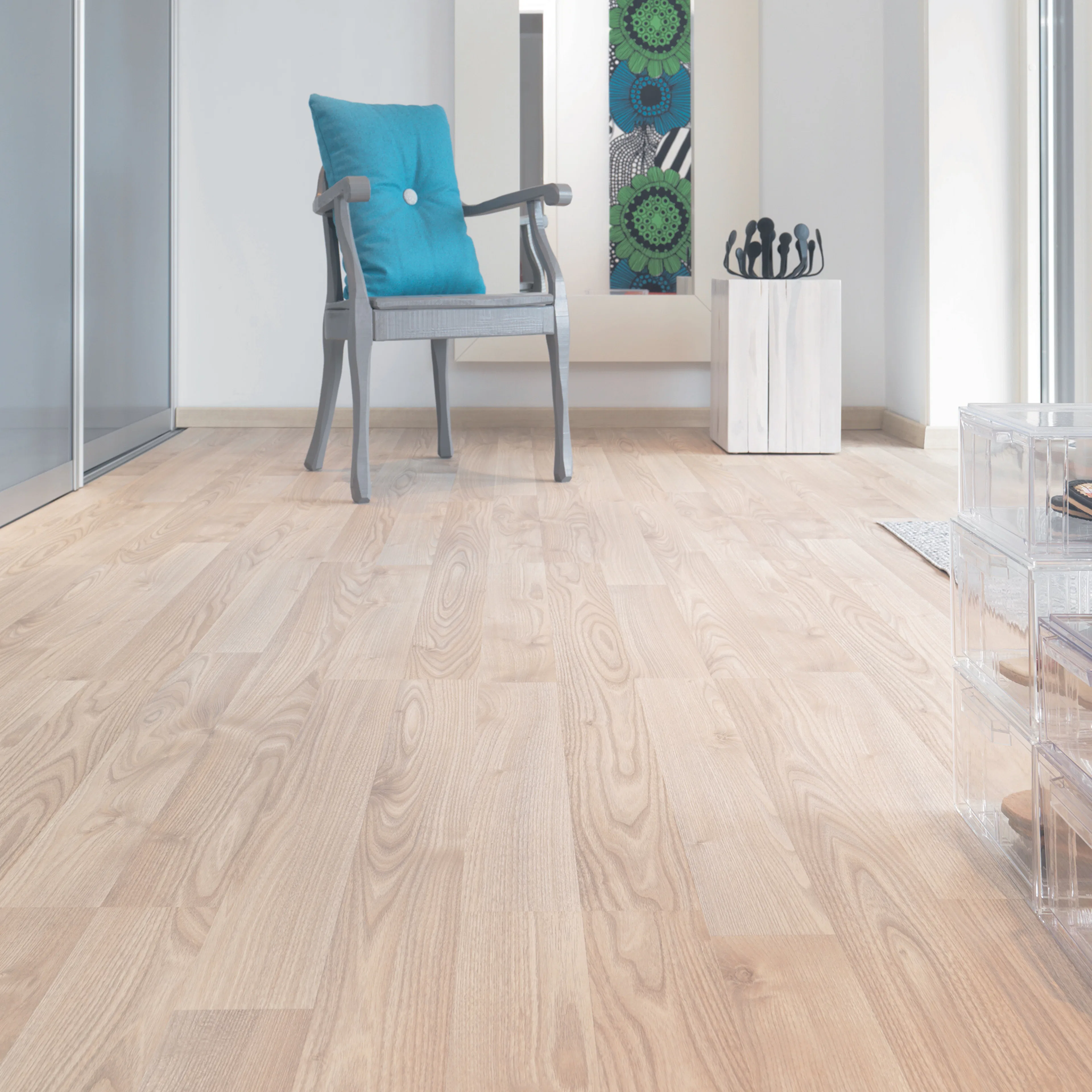 Laminatgolv BerryAlloc Original White Oak 2-Stav, Ljudabsorberande med Ekimitation