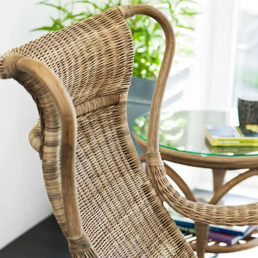 Länsstol Hillerstorp Praktö Naturfärgad Fåtölj i Rotting