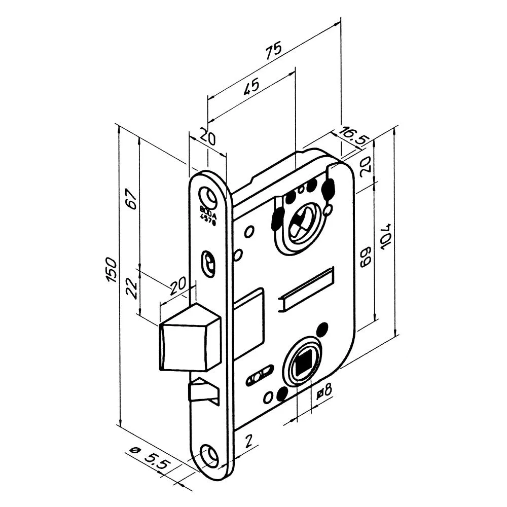 Låshus ASSA ABLOY 4570