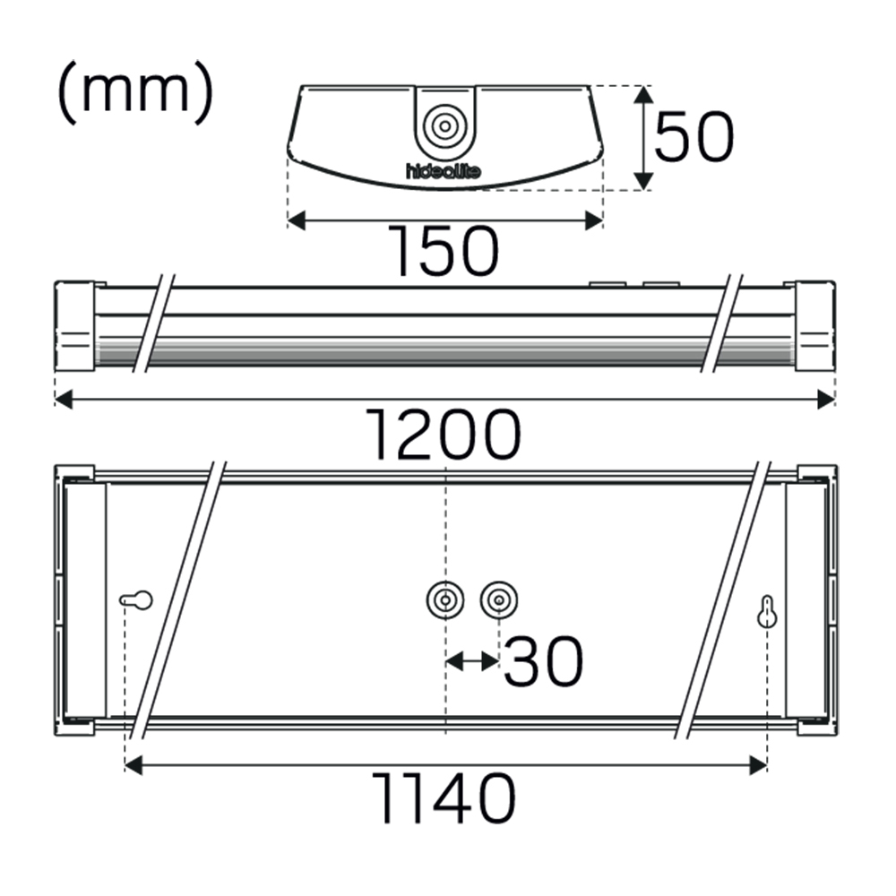 LED-Armatur Hide-a-lite Liteline 1200 ÖK