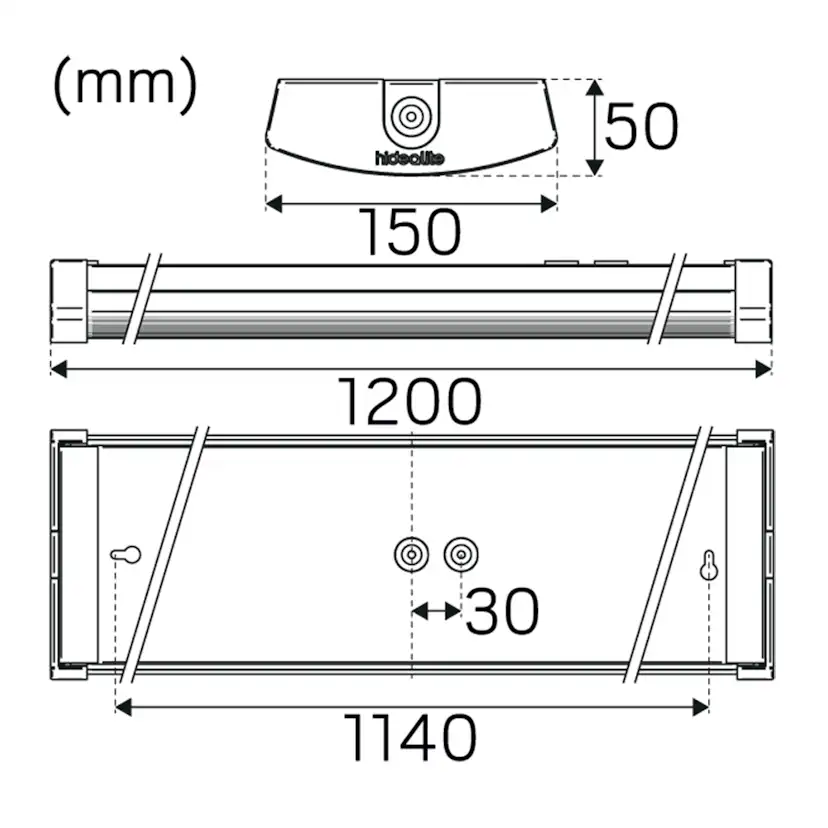 LED-Armatur Hide-a-lite Liteline 1200 ÖK