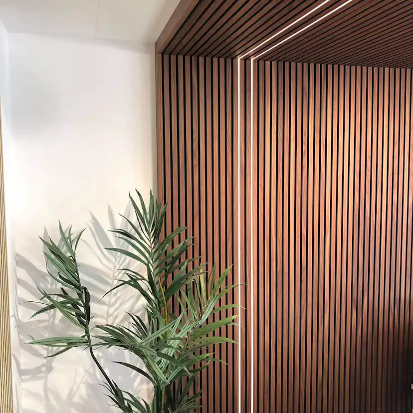 LED-Belysning Wood on wall Akustikpanel Bred