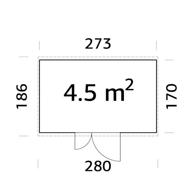 Förråd Palmako Leif 4,2 m2