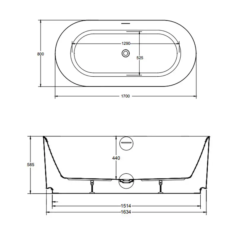 Badkar Strømberg Leonora Lucite