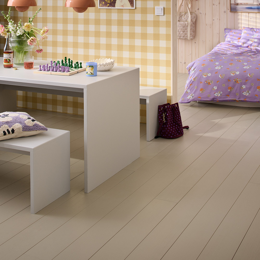 Massivt Trägolv Moelven Leva Sekel Beige, 1-Stavs Furugolv