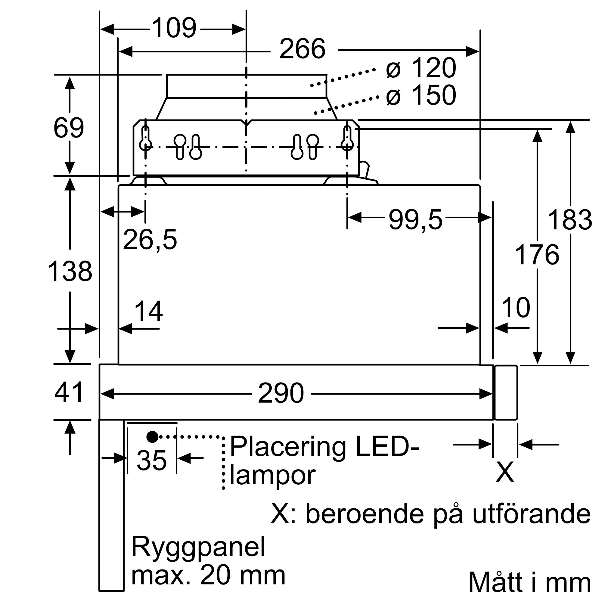 Köksfläkt Siemens LI64MB521