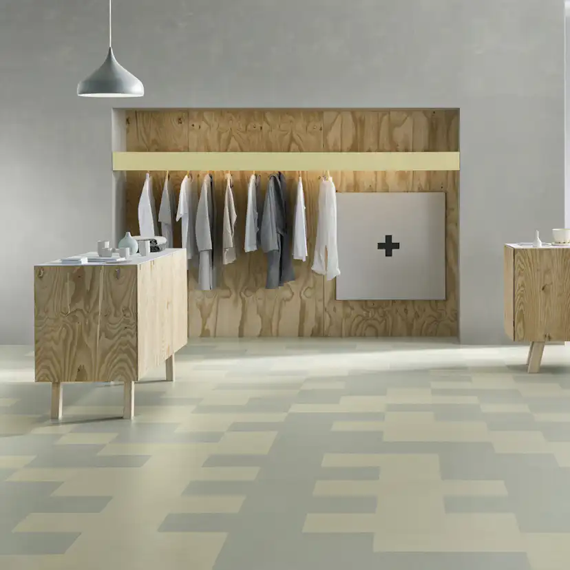 Linoleumgolv Forbo Marmoleum Click Moon 30x30cm med Klicksystem