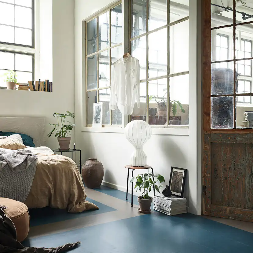 Linoleumgolv Forbo Marmoleum Click 30x30 cm Petrol med Klicksystem