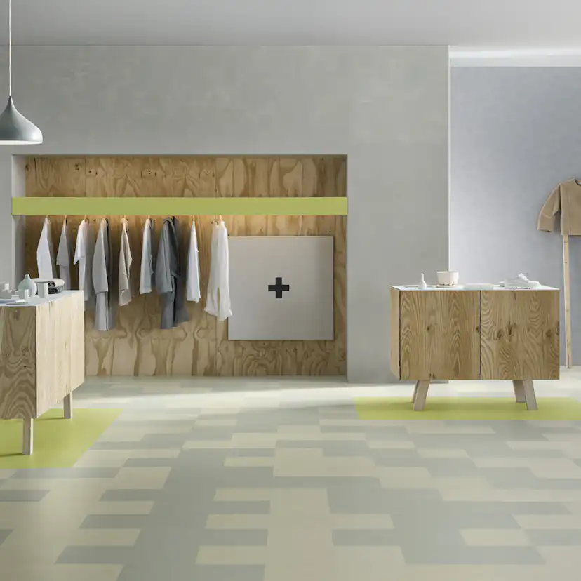 Linoleumgolv Forbo Marmoleum Click Silver Shadow 60x30 cm