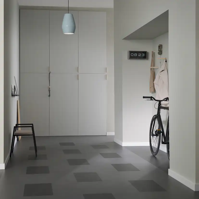 Linoleumgolv Forbo Marmoleum Click Volcanic Ash 60x30 cm