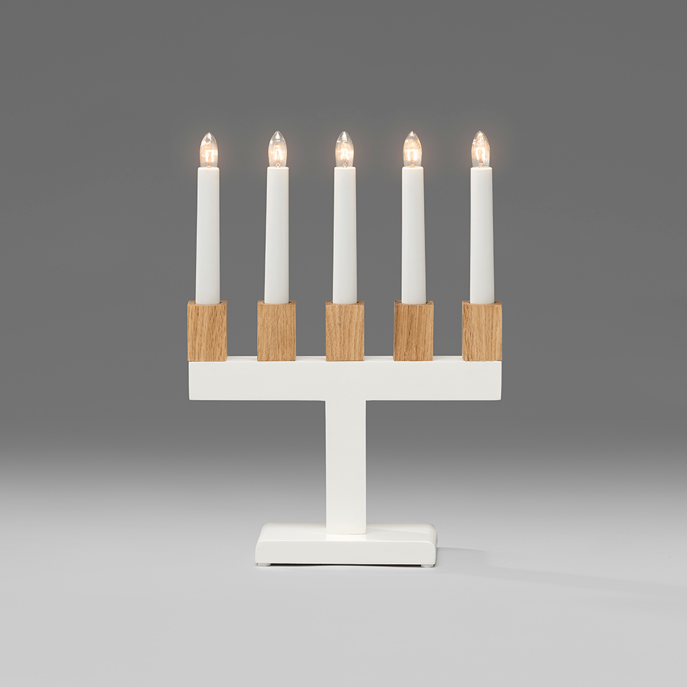 Adventsljusstake Gnosjö Konstsmide 5L Trä