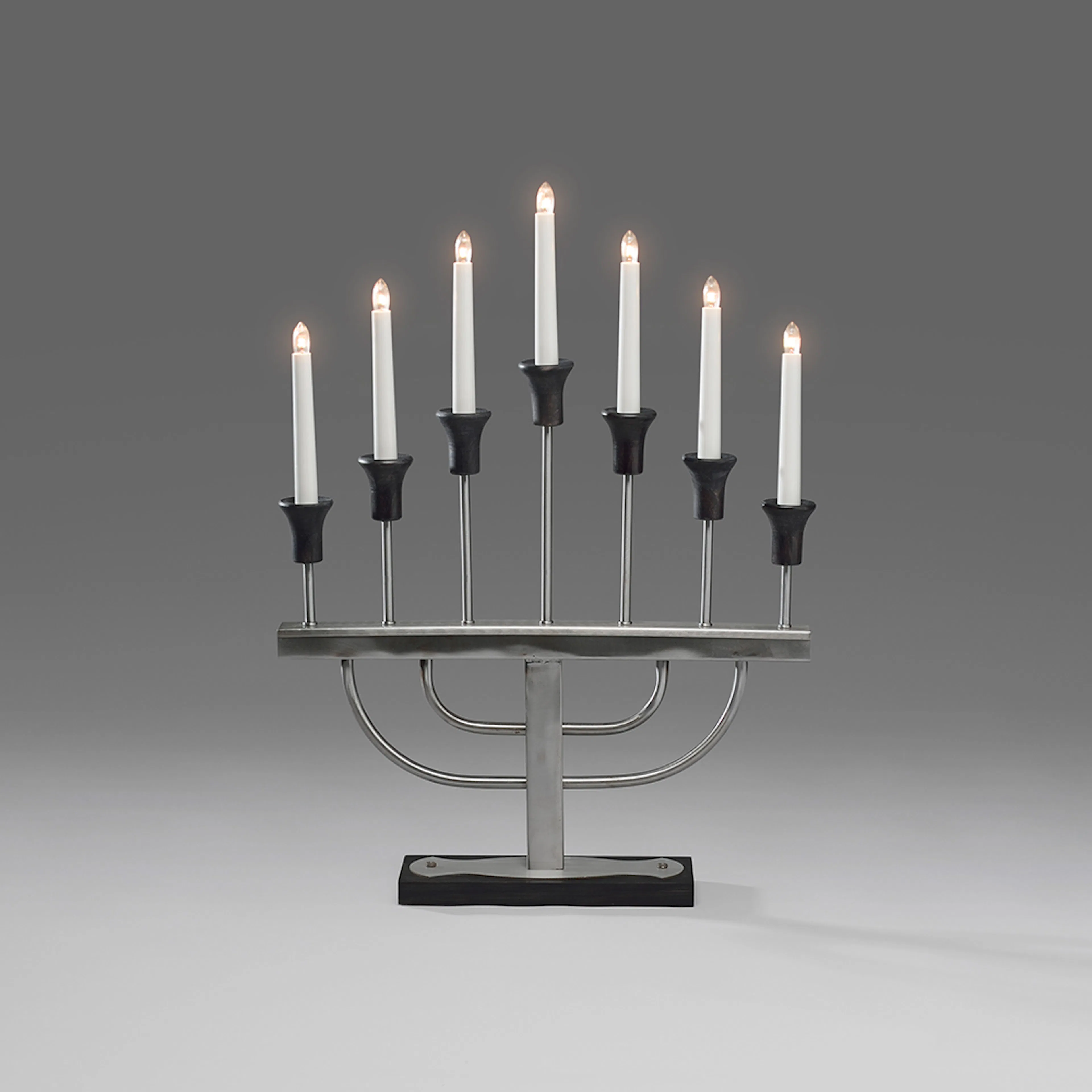 Adventsljusstake Gnosjö Konstsmide 7L Borstad Metall