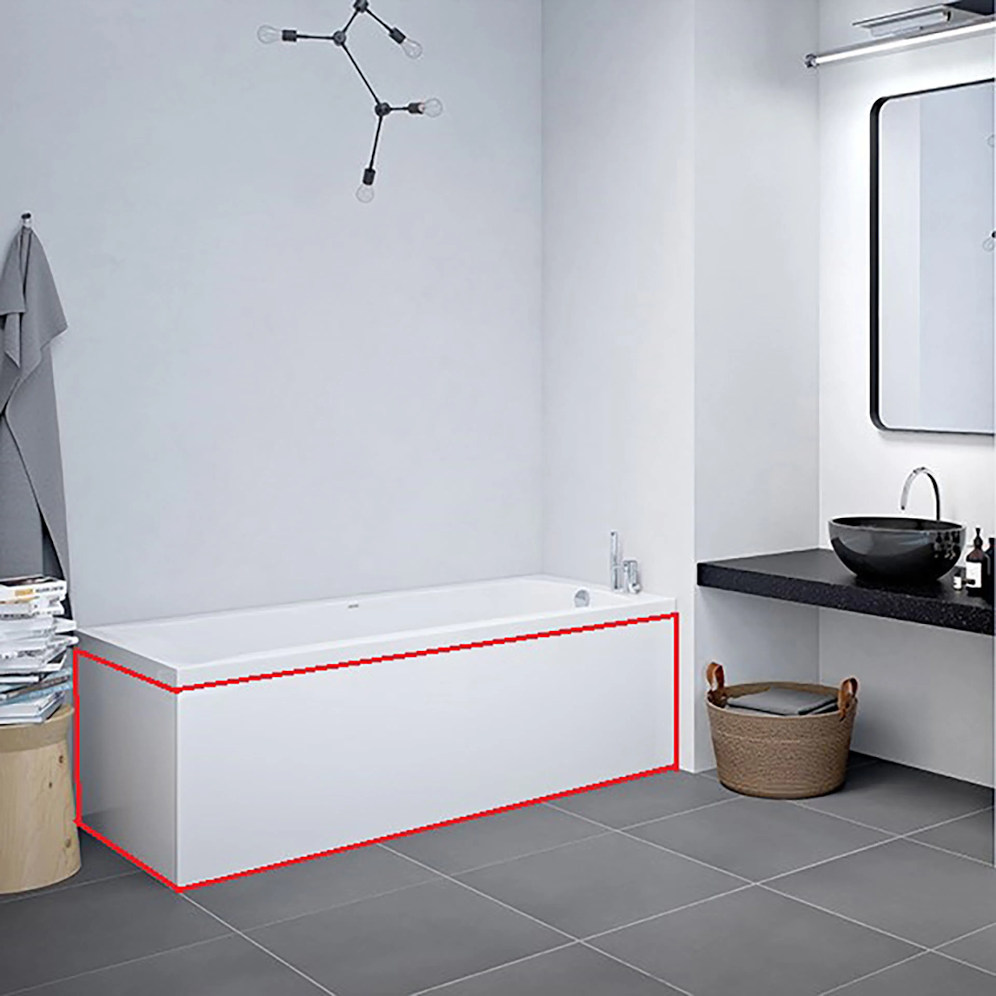 L-panel Strømberg till Badkar