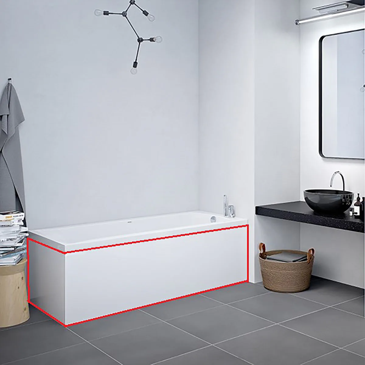 L-panel Strømberg till Badkar