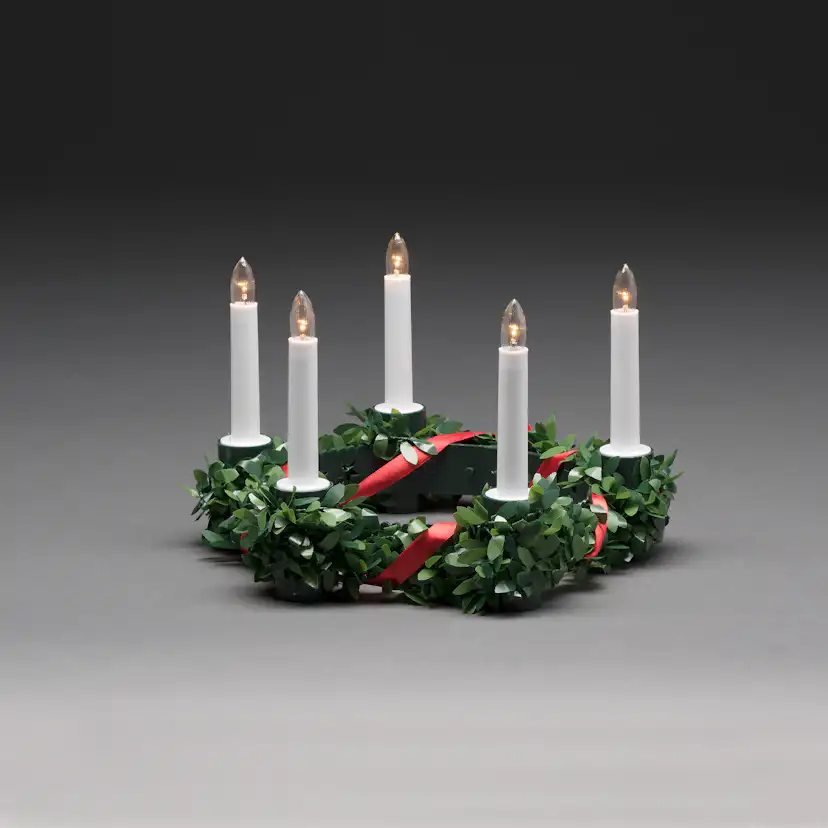 Luciakrona Gnosjö Konstsmide Grön med Dekor