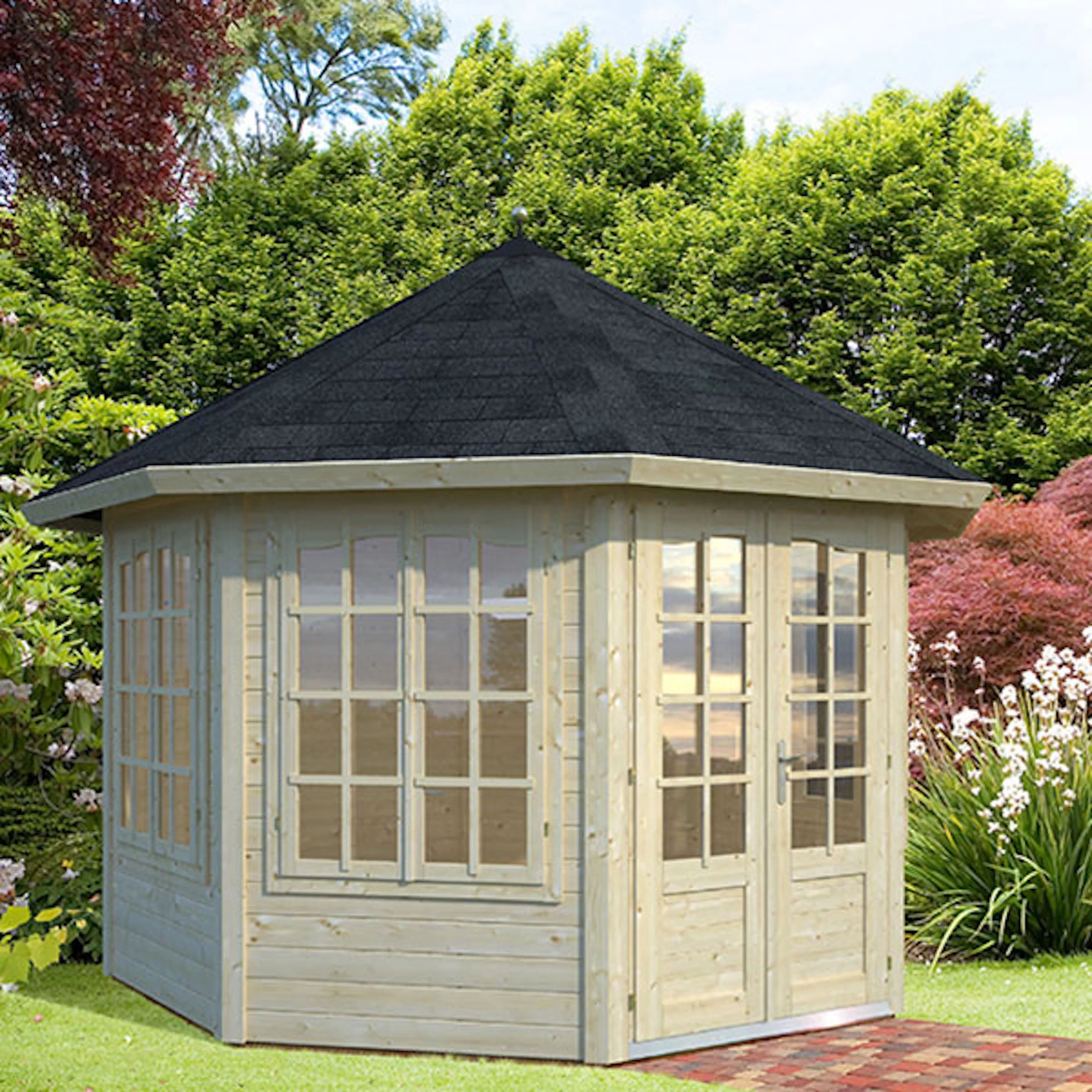 Lusthus Palmako Veronica 4 Trädgårdspaviljon 9,2 m² i Obehandlat Trä