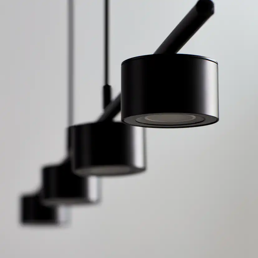 Taklampa Nordlux Clyde Svart 4L Pendel med LED