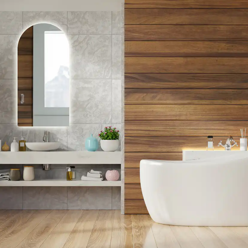 Spegel Vidi Majken med LED-belysning