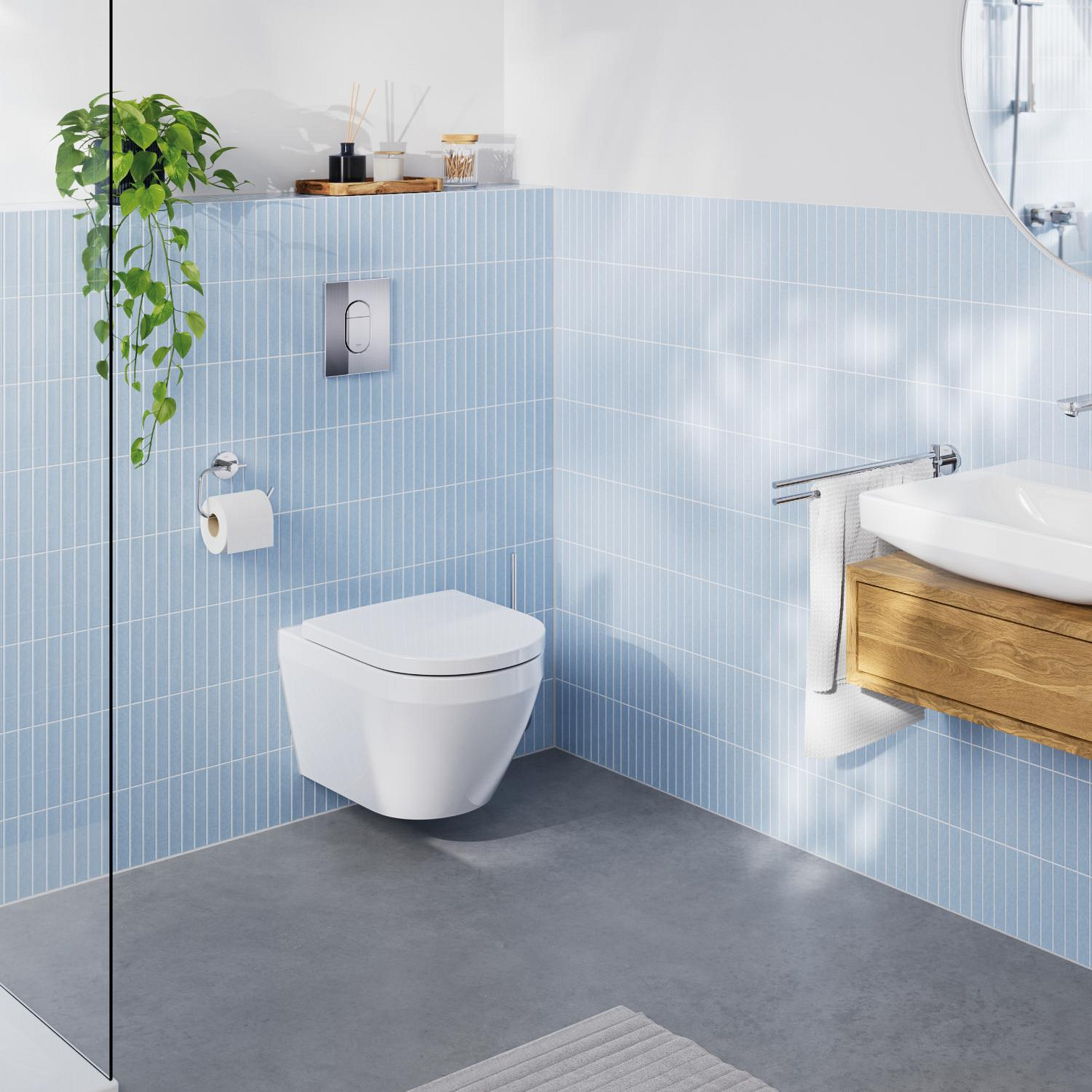 Vägghängd Toalettstol Grohe Solido Euro 5-i-1 Komplett