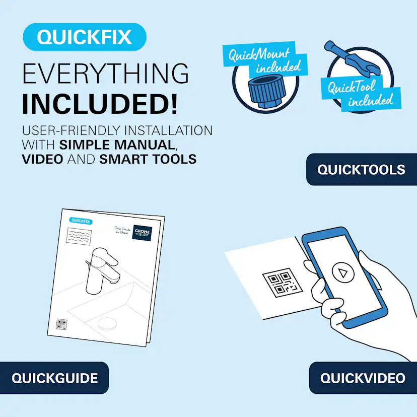 Tvättställsblandare Grohe Get E Sensor 6V