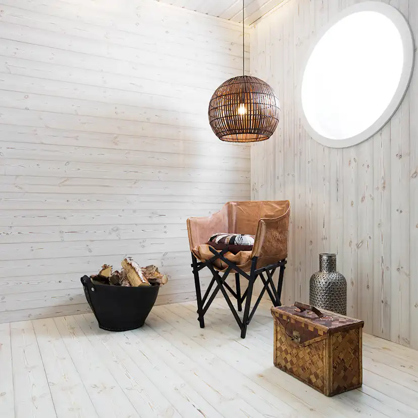 Massivt Trägolv Baseco Antik Vit Furu