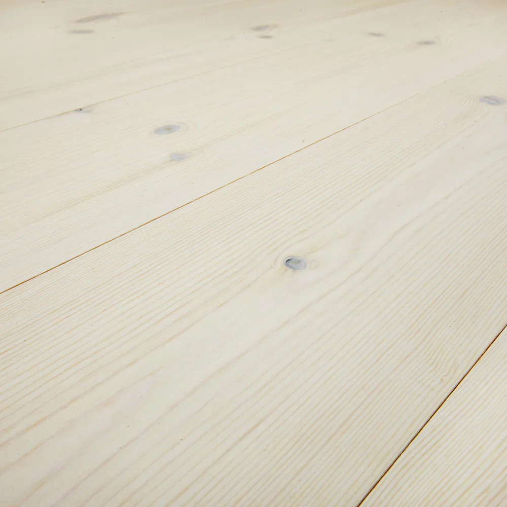 Massivt Trägolv Baseco Trend Vit Furu