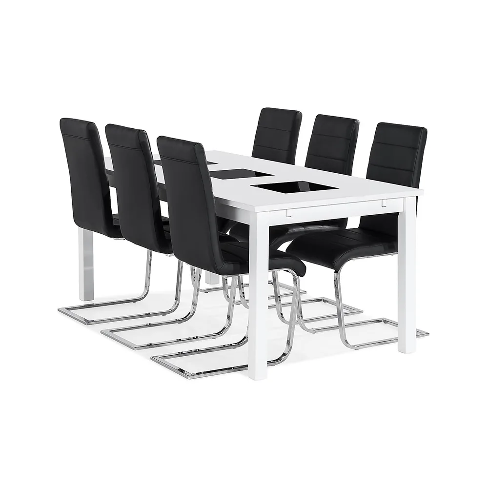 Matgrupp In Living Jasmin med 6 Cibus Stol In Livingar