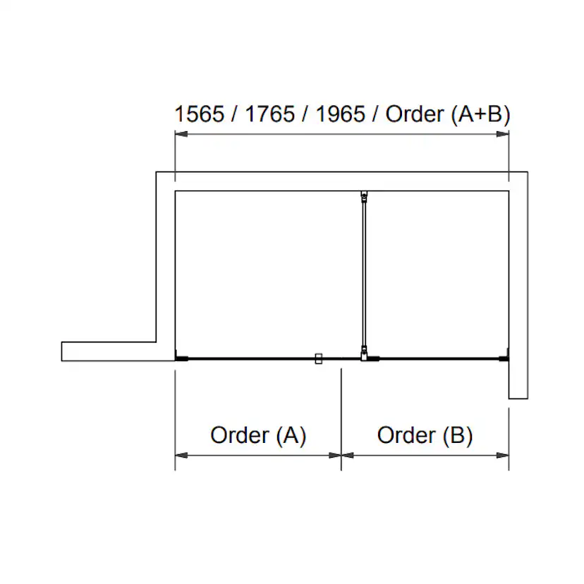 Duschdörr Svedbergs 180° Rista Rak/Fast Kombi