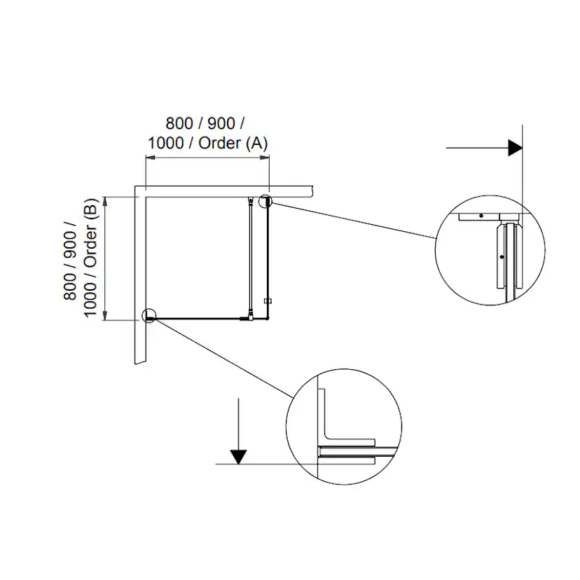 Duschhörn Svedbergs 180° Rista Rak/Fast