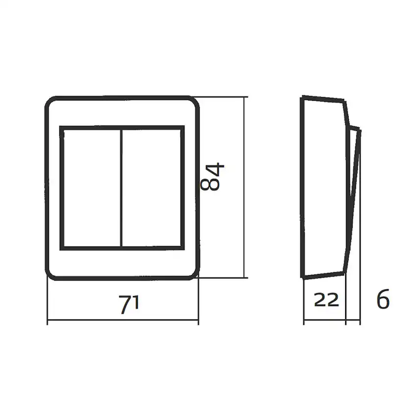 Störmbrytare Elko Kron Utanpåliggande RS