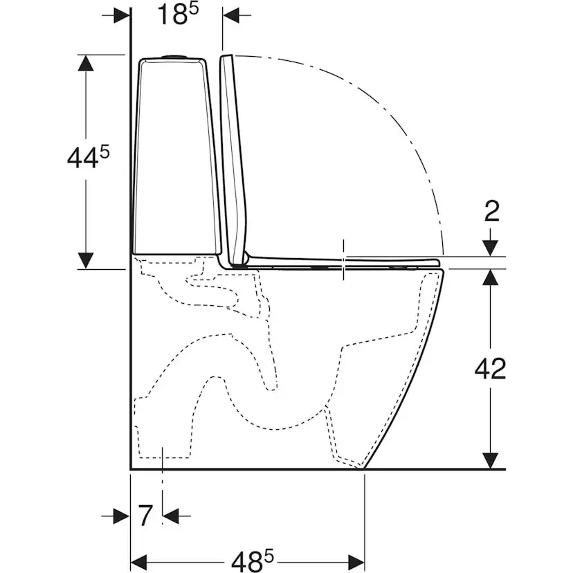 Toalettstol Ifö Vinta Art Rimfree Turboflush