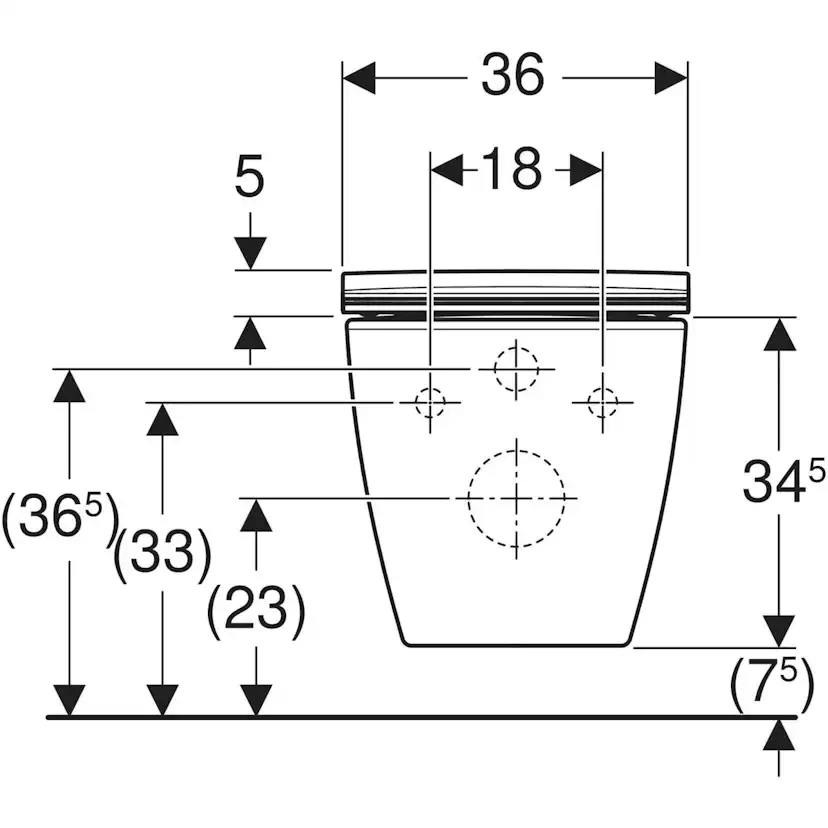 Vägghängd Toalettstol Ifö Spira Modern Rimfree