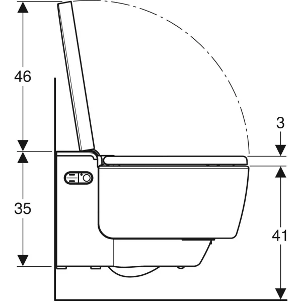 Vägghängd Duschtoalett Geberit AquaClean Mera Comfort