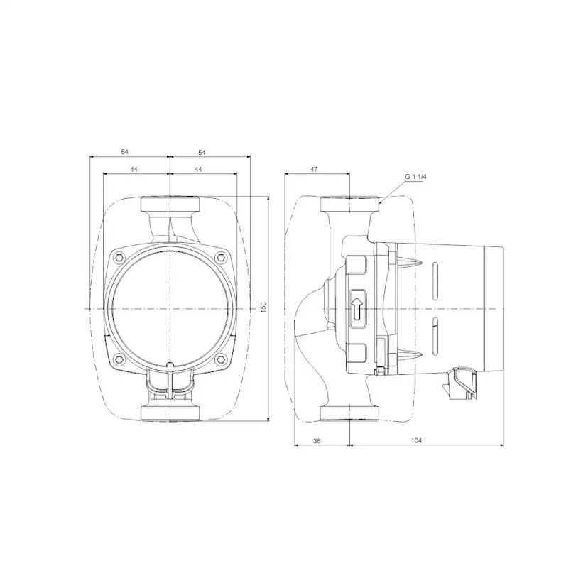 Tappvarmvattenpump Grundfos Alpha1 20-40 150 N