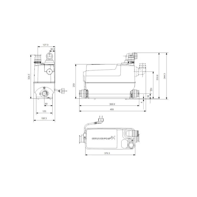 Avloppspump Grundfos Sololift2 C-3