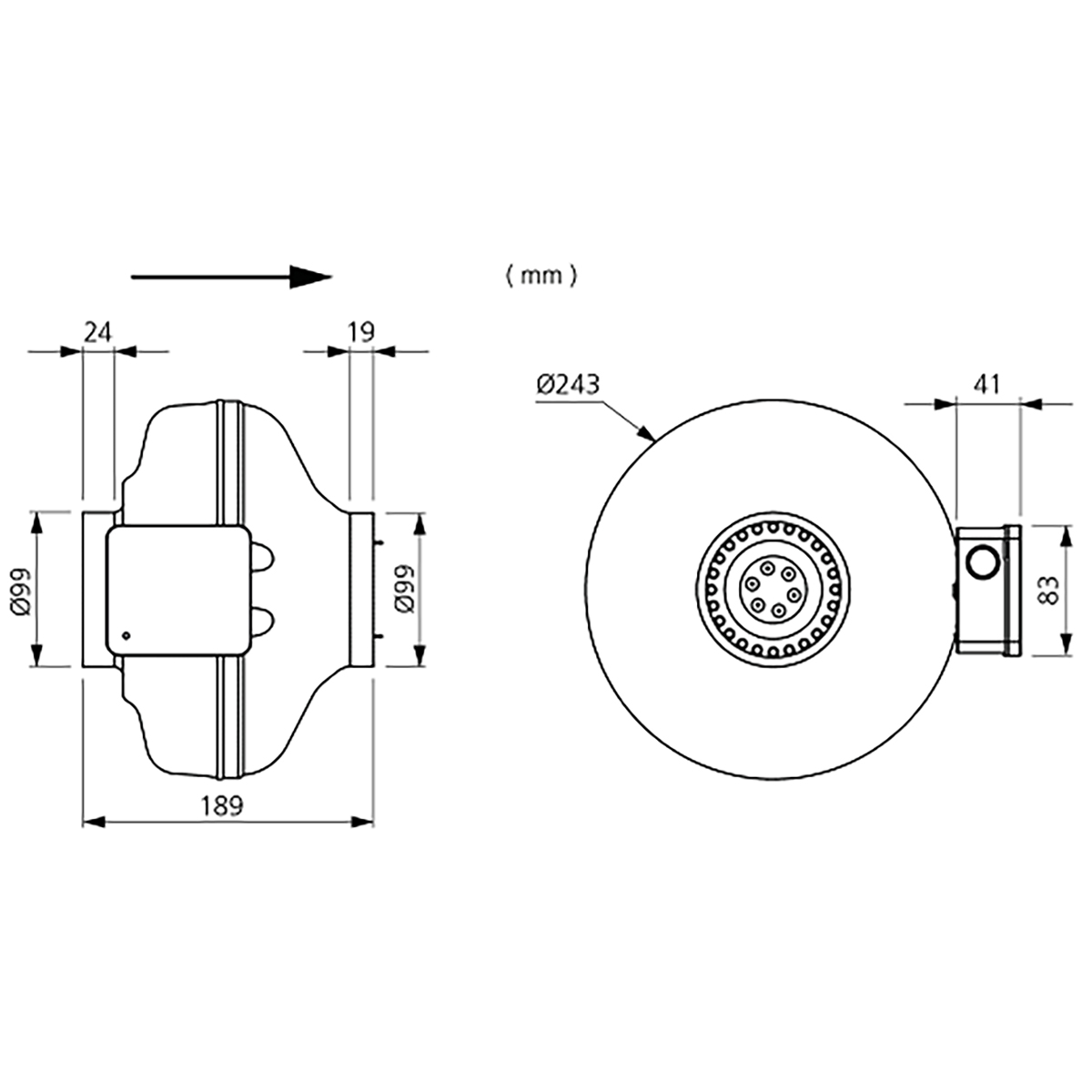 Kanalfläkt Östberg Ck 100 A