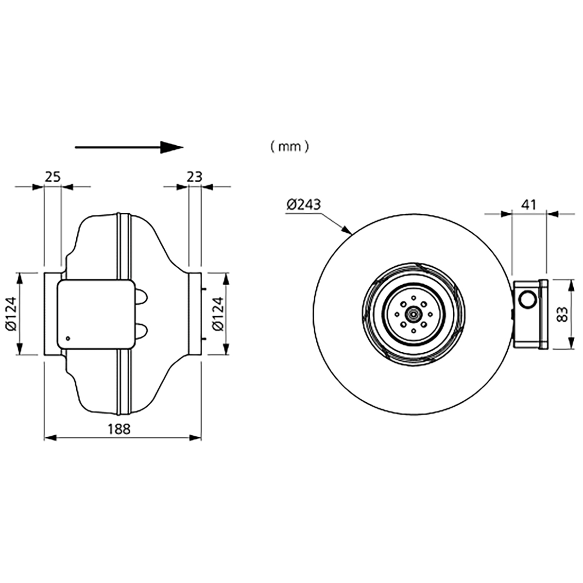 Kanalfläkt Östberg Ck 100 A