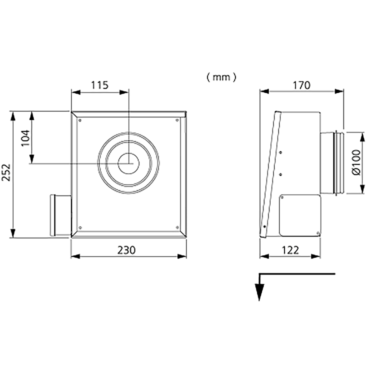 Ytterväggsfläkt Östberg Rs 125 A