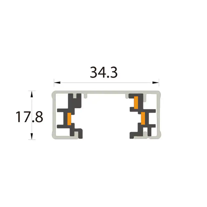 Skena Designlight Tracky One 1M Svart