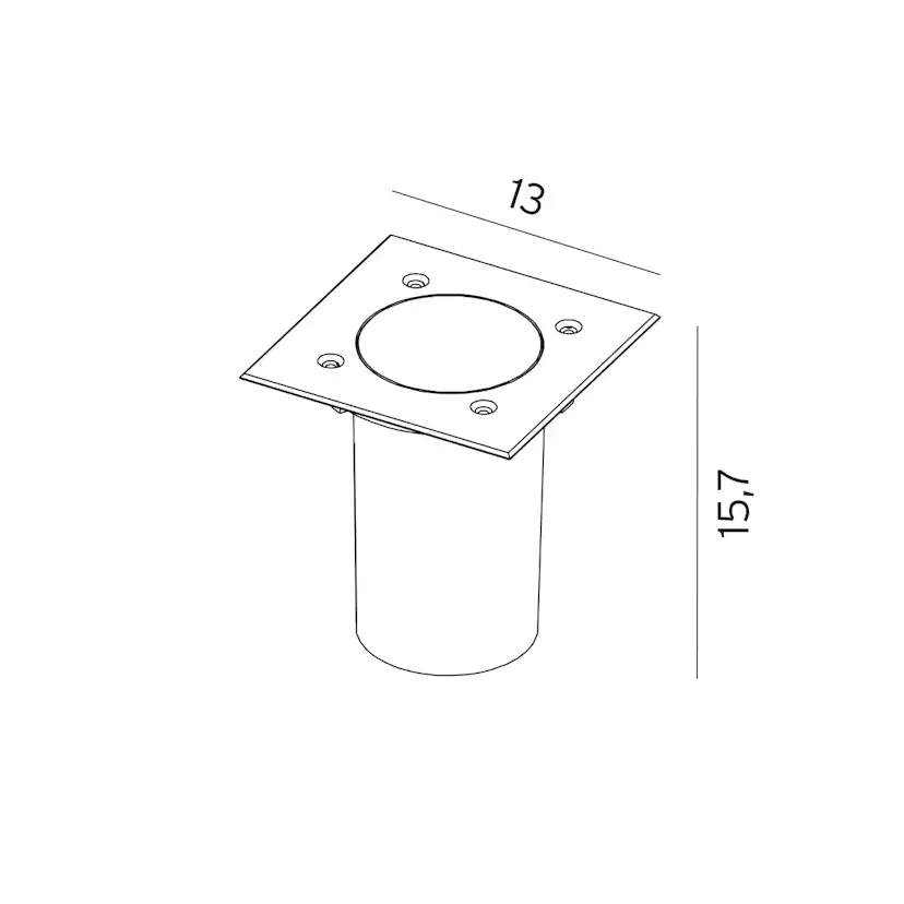 Markarmatur Norlys Rena Fyrkantig