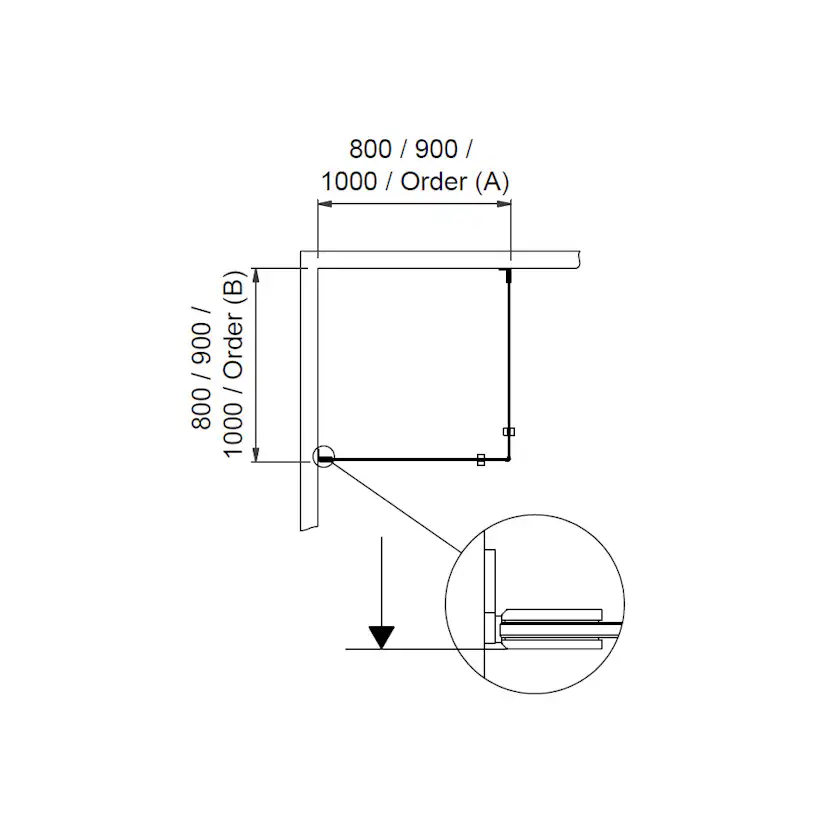 Duschhörn Svedbergs 180° Rak