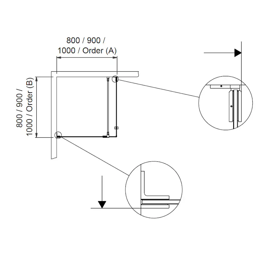 Duschhörn Svedbergs 180° Rak/Fast